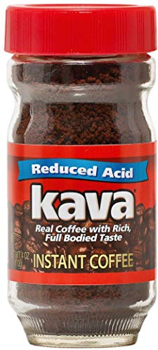 Kava Acid Reduced Instant Coffee in Glass Jar, 4 Ounce (Pack of 1)