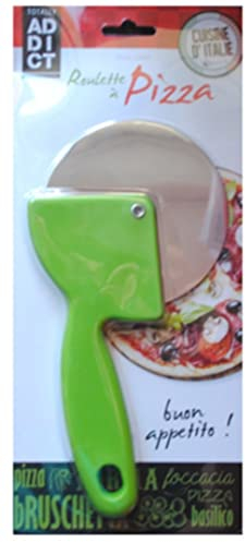 EASY MAKE kd3136 Cortador de Pizza de Acero Inoxidable Rojo 13,5 x 2 x 28,4 cm