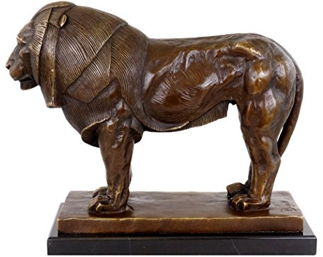 Kunst & Ambiente - Animal Bronze - Proud Bronze Lion - Modern Art - Rembrandt Bugatti Bronze Figure - Animal Figures - Lion Sculpture
