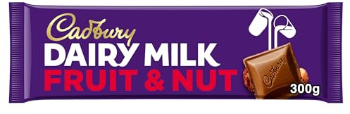 Cadbury Dairy Milk Fruit & Nut Chocolate Bar, The Classic Creamy Taste, Perfect for Sharing, 300 g (Pack of 1)