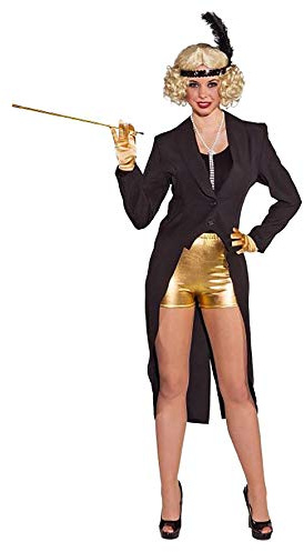 Damenfrack m. Satin-Schalkragen, schwarz