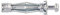 Molly M16006-XJ - Tasselli di espansione in metallo con viti M5, Ø 5 x 36 mm, grigio, set da 10 pezzi
