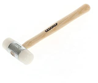 GEDORE Nylonhammare med trähandtag, läderhammare, Dia. 40 mm, hammare med askträhandtag, verktyg, smidd, 225 E-40