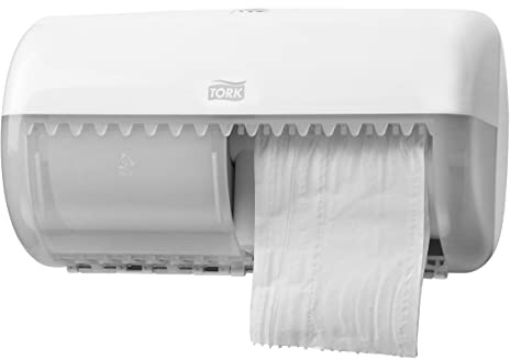 SCA Tork 557000 Spender für Kleinrollen Toilettenpapier, Weiß