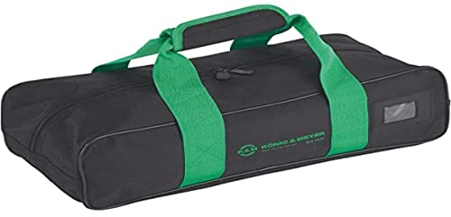 K&M 14303 Tragetasche für zwei Saxophonständer - Nylon, Schwarz mit K&M Signet - 47 cm Länge mit Innentaschen