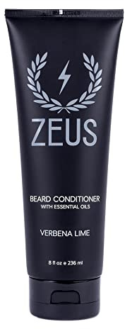 ZEUS Beard Conditioner Wash, Cleansing & Moisturizing Beard Wash with Green Tea & Natural Ingredients to Soften Facial Hair (Made in USA) Verbena Lime