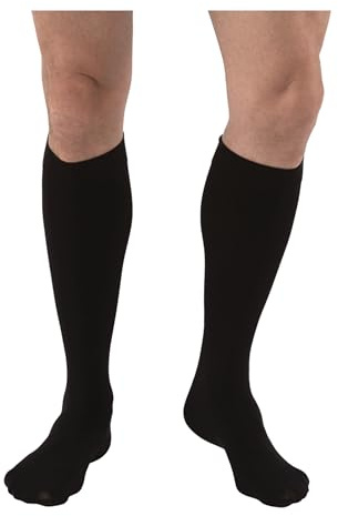 JOBST Relief Knee High Graduated Compression Socks 20-30mmHg - Comfortable Unisex Design - Closed Toe, Black, Large Full Calf