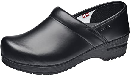 Sanita Professional geschlossener Clog | Original handgemacht für Damen | Anatomisch geformtes Fußbett mit weichem Schaum | Größe: 39, Schwarz