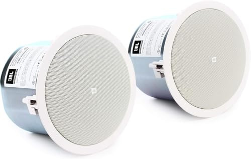 JBL Professional Control 26CT Lot de 2 Haut-parleurs de Plafond avec robinets transformateurs Blanc 16,5 cm