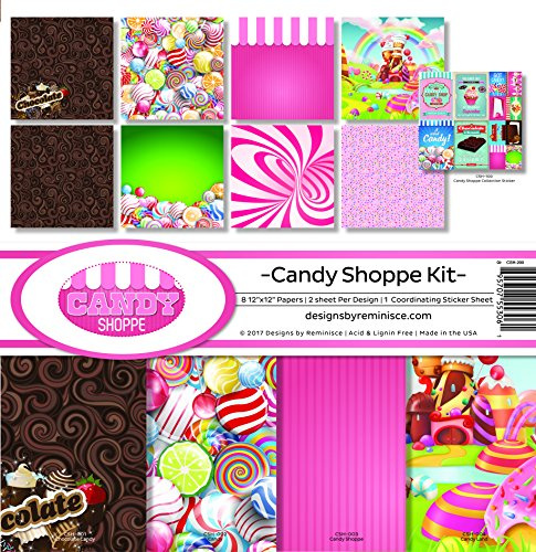 Reminisce CSH-200 Candy Shoppe Scrapbook Collection Kit, Pink