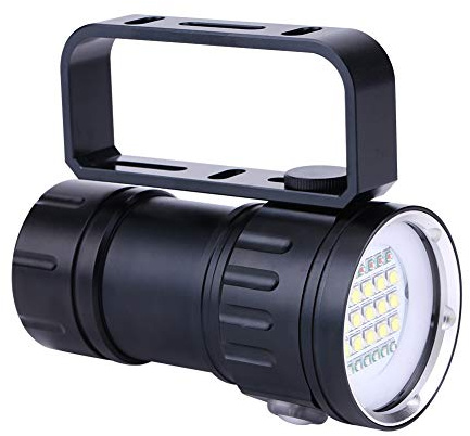 Dive Light, Underwater Scuba Diving Flashlight 18000LM Diving Torch IPX8 Waterproof 500M Bright Beads Handheld Submersible Lights