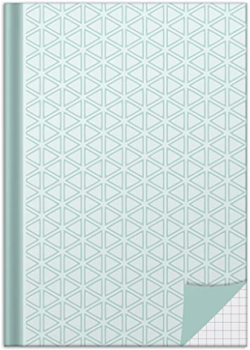 RNKVERLAG 46801 - Notizbuch „Mint“ in DIN A5 kariert, mit 96 Blatt 70 g/m², 1 Stück