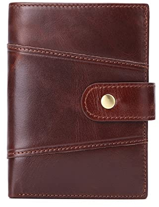 XIXIDIAN Brieftasche Männer Kupplung Geld Tasche Leder Männer Geldbörsen Kurze männliche Geldbörse mit Münzen Taschenkartenhalter (Color : D, Size : 12 * 10 * 2.5cm)