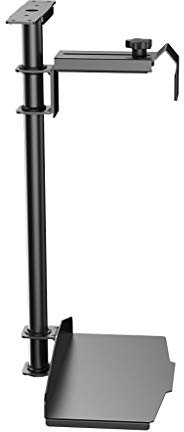 Soporte CPU Bajo Mesa Titular de la CPU bajo Cuna de mesa de montaje en pared PC suspensión ajustable Estructura principal del capítulo de caso ajustable Negro Soporte caja universal Soporte para CPU