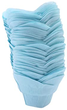CALLARON Involucri Per Cupcake Pirottini Di Carta A Forma Di Loto Pirottini Per Muffin (Azzurro) Pirottini Per Torte Resistenti All'olio Per Tea Party Vintage Baby Shower Compleanno