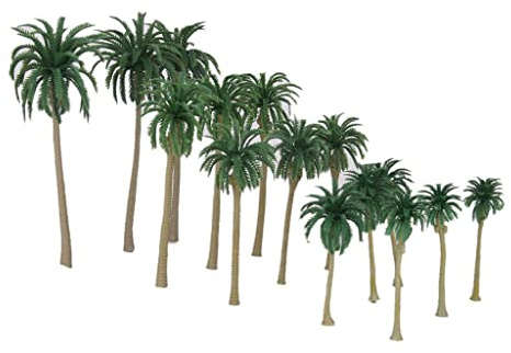 Tiuimk New Hainan Coconut Series (15 unidades/paquete, 3 árboles de cada altura) – Palmeras verdes para paisajismo modelo