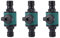 3 Pcs Hose Quick Connectors with Shut Off Valve Double Male Connectors Irrigation Pipe Connectors for Agriculture, Garden