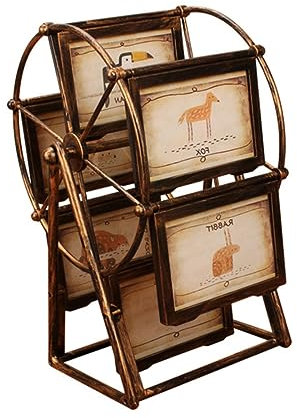 HOMSFOU Album Fotografico Forma Di Ruota Panoramica Bronzo Cornice Per Foto Fai Te Decorazione Da Tavolo Per Matrimoni e Famiglie Design Vintage Per Conservare Tuoi Ricordi