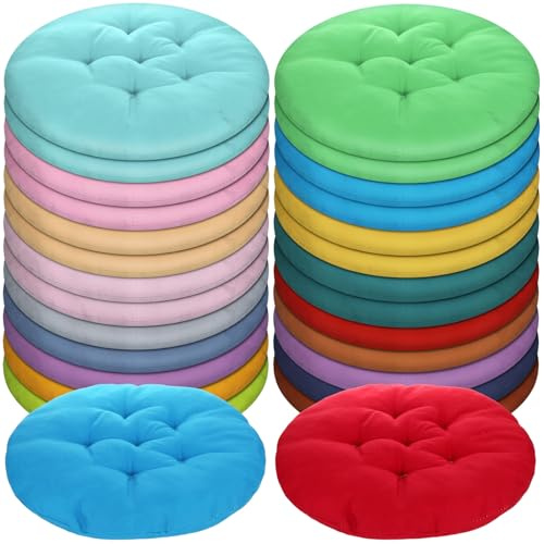 Tinideya Runde Bodenkissen, 39,9 cm, flexibel, bunt, 36 Stück