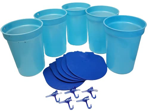 RNB Building Products Maple Syrup Backyard Starter Kit Blue 2 Gal Poly Sap Bucket Kit, with Lids and Spouts