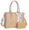 MOSISO Maletin Portatil de Mujer, 15,6 Pulgadas PU Piel Bolsa Compatible con MacBook,HP,Dell,Asus Notebook,Frente Relieve Retro Hibiscus Oficina Ordenador Bolsa con Seda Pañuelo&Monedero,Albaricoque