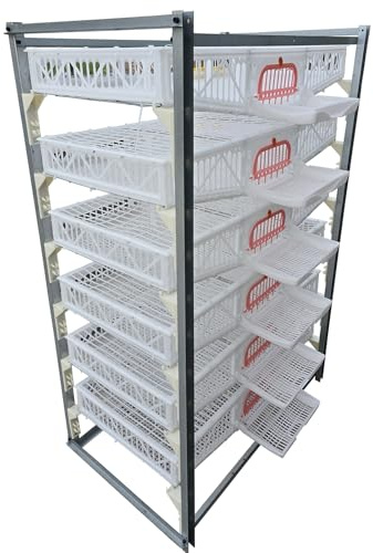 6-lagiger Wachtelkäfig Mit Fütterungssystem Wachtelstall Indoor Geflügelkäfig Jede Schicht Bietet Platz Für 60 Bis 70 Wachteln Leicht Zu Reinigen Und Zu Pflegen(Size:125*70*182cm/49.2*27.5*71.6in)