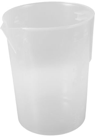 PERSELOSO Jarra Medidora De Plástico Recipiente Graduado Resistente y Fácil De Limpiar Para Laboratorios Uso Industrial y Cocina