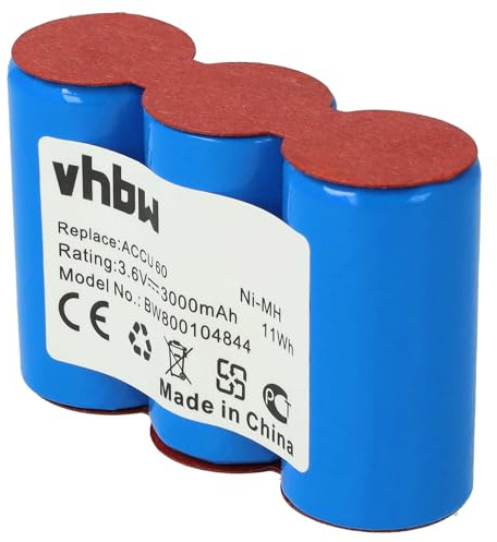 vhbw Akku Ersatz für Wolf RV-E6 für Grasschere | Strauchschere (3000mAh 3,6V NiMH)