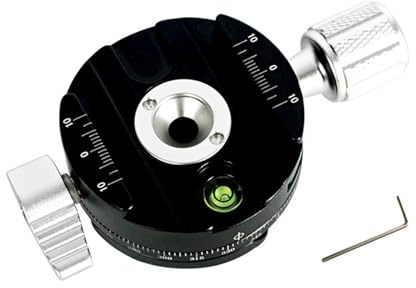 360 Panoramic Rotating Quick Release Plate Clamp Tripod Head DSLR Camera Photography Quick Release Base Aluminum Panoramic Tripod