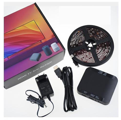 Sync Box LED Leuchten für TV, Smart Hintergrundbeleuchtung Streifen mit App Steuerung, Musik Sync, Intelligentes Beleuchtungssystem
