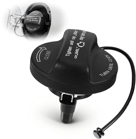 WUISOLQP Tankdeckel mit Halteband, Tankdeckel Auto Tankverschluss für BMW E46 E60 E61 E84 E87 E90 E91 E92 F10 F20 F30 F31, Mini Cooper R55 R56 R57 F56 Auto Kraftstofftankdeckel Ersatz