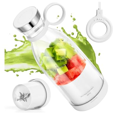 Portable Blender, Fashion Portable Blender for Shakes and Smoothies, 334 ml, Magnetic USB Fast Charge, Mini Bottle for Travel, Outdoor, Gym, Office, Cars, Gift