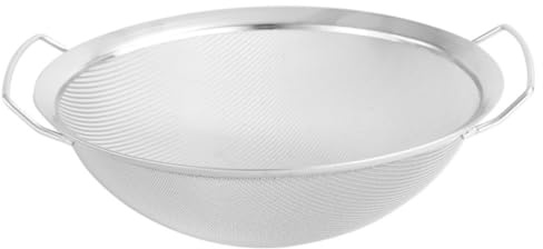 CIYODO Passoire Tamis Cuisine Inox Double Poignée Mailles Fines pour Lavage Riz Filtrage Égouttage Polyvalent Maison et Restaurant