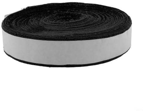 Honseadek Cinta adhesiva de microfibra de 10 m para absorber el sudor, para raquetas situadas, colores en rollo, toalla de tenis, agarre de bádminton, varios (negro)