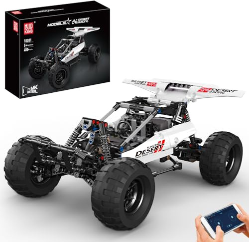 Mould King 18001 RC Buggy Technik Bausteine, Motorisiertes Offroad Rennfahrzeug mit Fernsteuerung, App Steuerung, Wüstenfahrzeug Modellauto, für Erwachsene und Jugendliche ab 8 Jahre