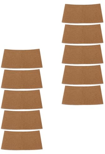 MAGICLULU 50 Stück Wellpapp Becherhüllen Hitzeisolierend Leichte Papier Becherschutzhüllen für Heißgetränke Einweg Cup Sleeve für Tee und Kaffeebecher