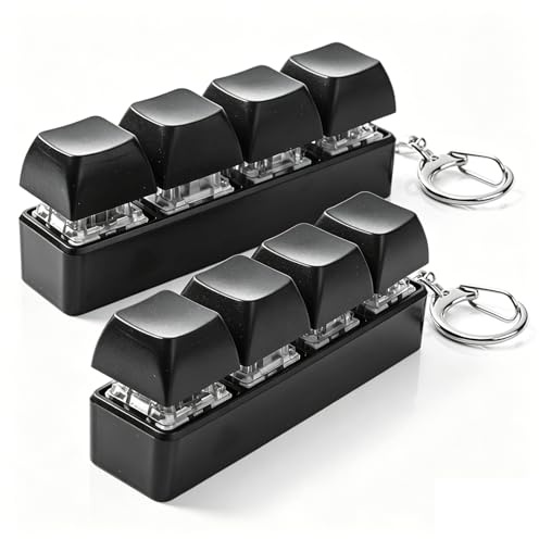 2PCS Keyboard Fidget Toy, 4 Keys Decompression Toys | Finger Keyboard Caps, Stress Relief and Focus Enhancer for Adults