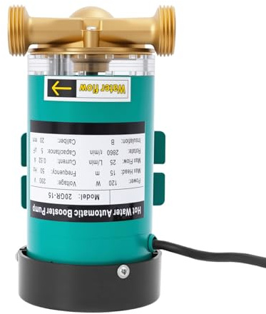 Pompa di aumento della pressione, 120 W, pompa a pressione automatica, 230 V, 2860 giri/min, portata massima 25 l/min, pompa da giardino autoadescante, pompa dell'acqua per garage, piscine e giardini