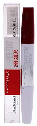 Maybelline New York Make-Up Lippenstift Superstay 24h Color liquid Lipstick Cherry Pie / Glänzendes Dunkelrot mit 24 Stunden Halt, 1 x 5 g