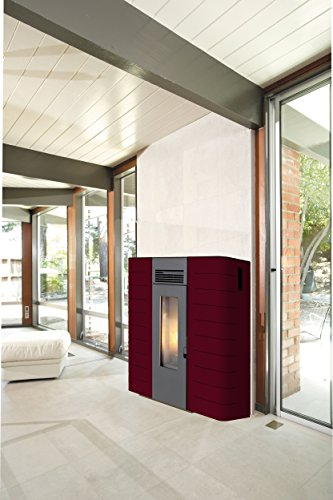 STUFA PELLET KING IDRO SLIM 16 BORDEAUX PZ - 1