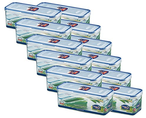 Lock&Lock Frischhaltedose Spargeldose Vorratsdose Multifunktionsbox 2 Liter - 12er Set