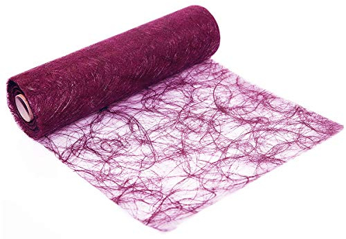 Sizoflor Tischband - Erika - 30cm - 25 Meter Rolle + 100 Dekodiamanten klar