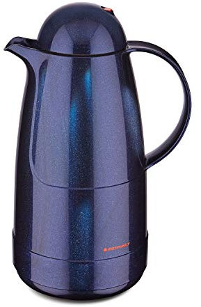 ROTPUNKT Isolierkanne 215 Christine 1,5 l | Zweifunktions-Drehverschluss | BPA Frei- gesundes Trinken | Made in Germany | Warm + Kalthaltung | Glaseinsatz | Sparkling Nightsky