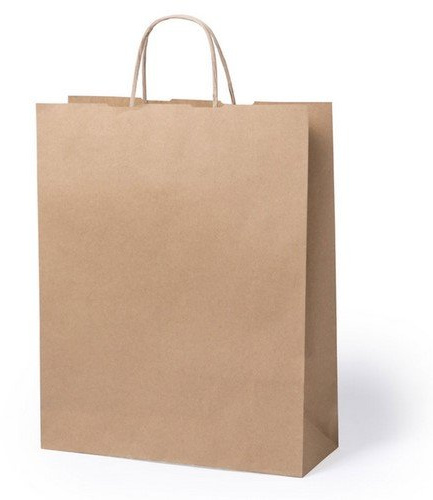 50 PEZZI Busta Shopper carta avana 32x40x12 cm
