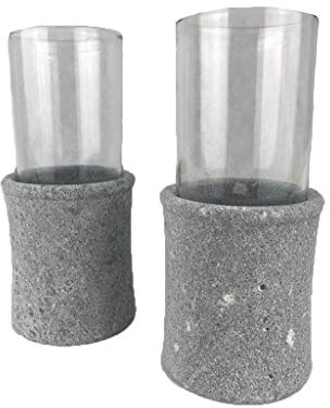 Sarkka 2 | 2x 33 cl Bier Glas Bierglas mit Getränke Kühler aus Speckstein
