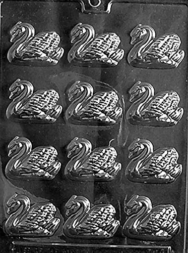 Grandmama's Goodies W022 B/S Swan Chocolate Candy Soap Mold with Exclusive Molding Instructions … (Pack of 3)