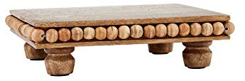 Mud Pie Dessous de plat perles en bois de manguier marron - 4000006