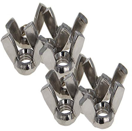 MroMax - Dadi ad ali filettati M12 in acciaio INOX con dado a farfalla per interni ed esterni