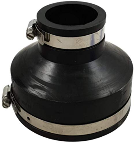 Air Aqua Flexible Gummireduzierung, Reduziermuffe, Rohrverbinder für PVC-Rohr, Flexible Muffe, Gummimuffe, Reduzierung, Manschette, Pool Verbindung, Reduzierstück (110 x 50 mm)