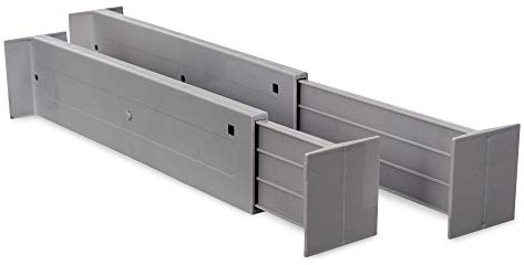 FiNeWaY Set Of 2 Adjustable Drawer Dividers Partition Spring Loaded Expandable Kitchen Bedroom Utensils Dresser Bathroom Bedroom Baby Drawer Makeup Tidy Organiser